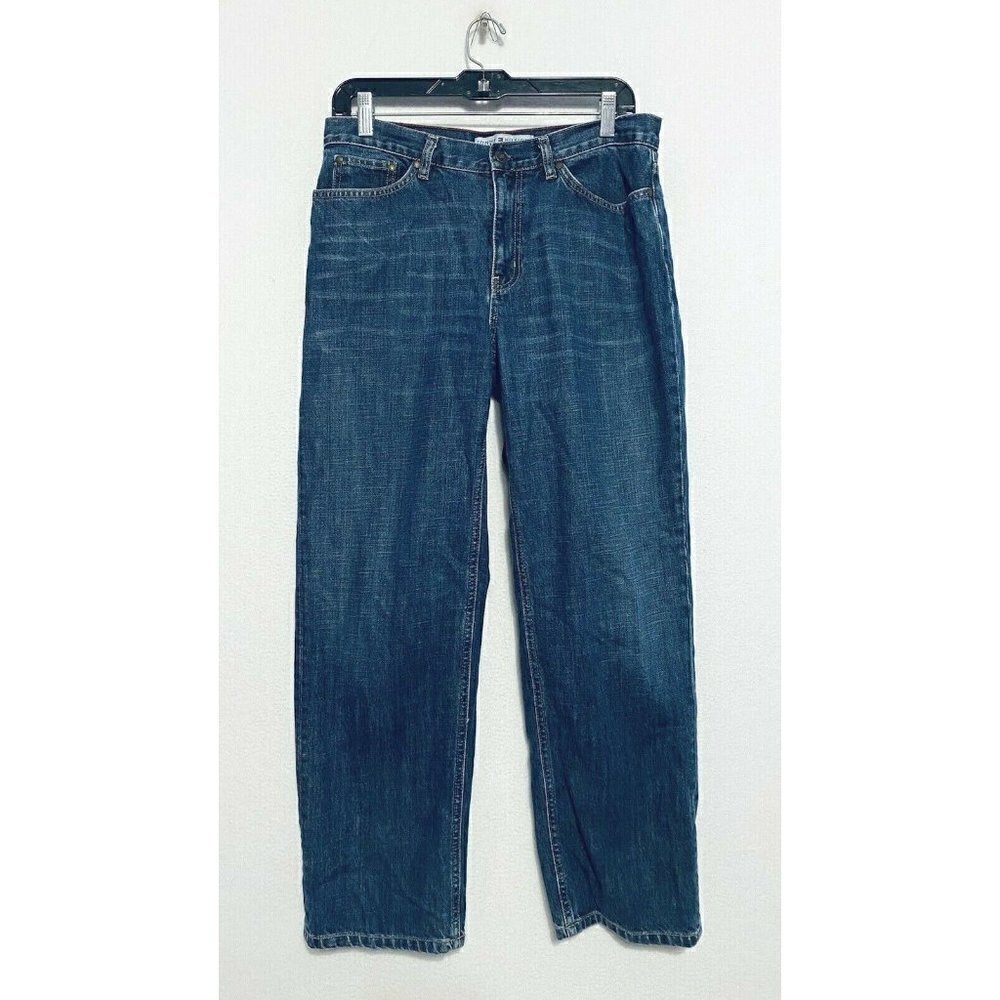Vintage Tommy Hilfiger Mom Jeans Womens 10 Distressed Spell Out Back Pocket YTK